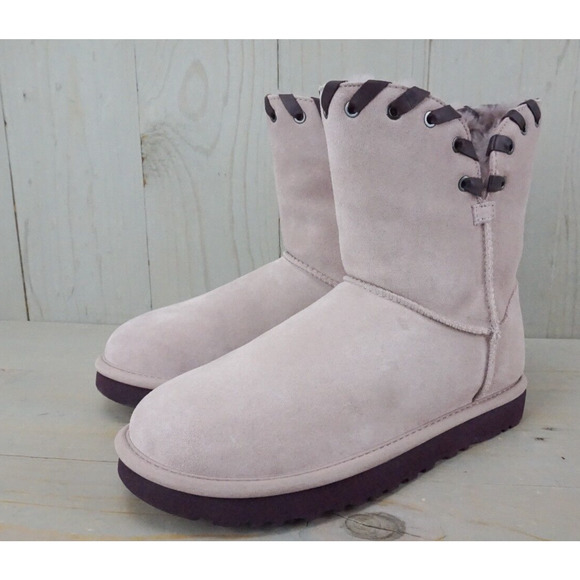 - ugg aidah dusk pink classic short boots us - Picture 2 of 6